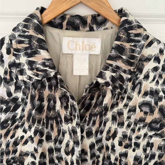Chloe Leopard Print Trench Coat - Picture 3 of 9